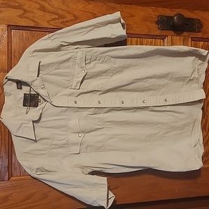 Roper Men's Tan Pearl Button Short Sleeve Shirt